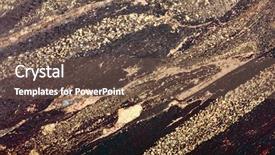  Presentation with ore - PPT theme featuring gold and brown nikel ore background and a tawny brown colored foreground