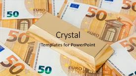  Presentation with value gold euro - Cool new slides with gold and euro money - business backdrop and a  colored foreground