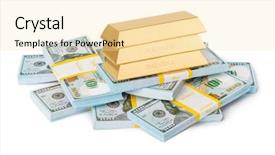  Presentation with black and gold and white - Presentation theme having gold and money isolated background and a lemonade colored foreground