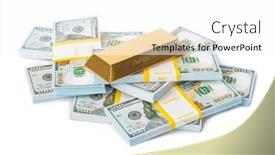  Presentation with white gold - Colorful slide set enhanced with gold-and-money-isolated backdrop and a white colored foreground
