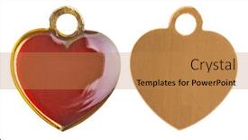  Presentation with red gold white - Presentation design having gold-and-red-heart-shape background and a coral colored foreground