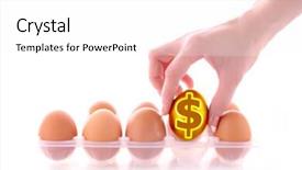  Presentation with gold egg - Audience pleasing presentation theme consisting of gold and simple egg backdrop and a white colored foreground