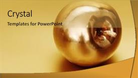  Presentation with apple - Presentation theme having gold apple on gold background background and a yellow colored foreground