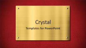  Presentation with plaque - Theme enhanced with gold award plaque or plate background and a yellow colored foreground