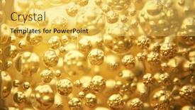  Presentation with gold design - Beautiful slides featuring gold-background-bubble-texture-element backdrop and a yellow colored foreground