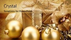  Presentation with vintage christmas - Slides consisting of christmas vintage styled background and a yellow colored foreground