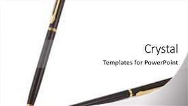  Presentation with octopus on isolated white - Beautiful presentation theme featuring pens isolated on white background backdrop and a white colored foreground