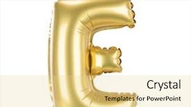  Presentation with balloon - Colorful slides enhanced with gold balloon font part backdrop and a blonde colored foreground