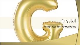  Presentation with vapor font - Beautiful presentation theme featuring g many - gold balloon font part backdrop and a blonde colored foreground