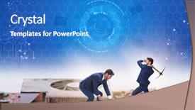  Presentation with mining - Amazing slide set having gold banking mobile - cryptocurrency concept with businessman mining backdrop and a  colored foreground