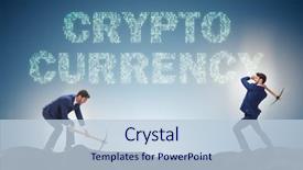  Presentation with mobile money - Audience pleasing slide set consisting of gold banking mobile - cryptocurrency concept with businessman mining backdrop and a  colored foreground