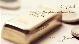  Presentation with gold - Beautiful theme featuring gold bar concept backdrop and a cream colored foreground