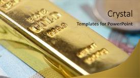  Presentation with gold - Presentation enhanced with gold bar concept background and a coral colored foreground
