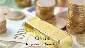  Presentation with gold - Slide deck enhanced with gold-bar-concept background and a yellow colored foreground