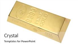  Presentation with bar - Slide set consisting of gold bar background and a white colored foreground