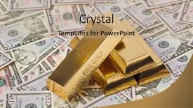  Presentation with gold bars - Presentation theme with gold bars and money - business background and a coral colored foreground