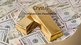  Presentation with gold bars - Cool new slides with gold bars and money - business backdrop and a coral colored foreground