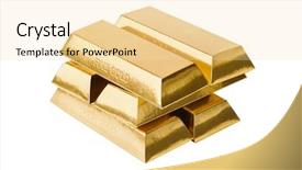  Presentation with gold bars - Audience pleasing PPT layouts consisting of gold bars isolated on white backdrop and a lemonade colored foreground