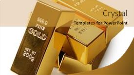  Presentation with gold bars - Amazing slides having gold-bars-isolated-on-white backdrop and a gold colored foreground