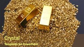  Presentation with geology - Audience pleasing presentation design consisting of gold bars on nugget grains backdrop and a tawny brown colored foreground