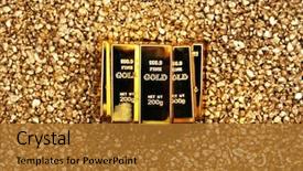  Presentation with gold bars - Colorful presentation enhanced with gold bars on nugget grains backdrop and a gold colored foreground