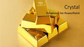 Presentation with gold bars - PPT layouts featuring gold bars on table close background and a gold colored foreground