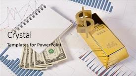  Presentation with gold bars - Cool new slide deck with women leadership barriers - business person push number 6 backdrop and a gray colored foreground