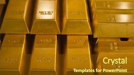  Presentation with gold bars - Audience pleasing presentation theme consisting of gold bars backdrop and a tawny brown colored foreground