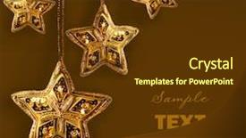  Presentation with gold stars - Audience pleasing slide deck consisting of gold beaded stars isolated backdrop and a tawny brown colored foreground