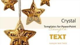 Presentation with gold star - PPT theme featuring gold beaded stars isolated background and a blonde colored foreground