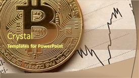  Presentation with bitcoin - Slides enhanced with gold-bitcoin-on-the-background background and a tawny brown colored foreground