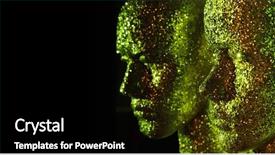  Presentation with shots - Cool new slide set with gold black - glamour type shots of man backdrop and a black colored foreground