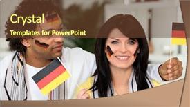  Presentation with patriotic - Beautiful presentation theme featuring gold black 2010 - patriotic german couple backdrop and a tawny brown colored foreground