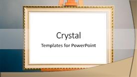  Presentation with cross - Slide deck enhanced with gold border - easel with antique painting frame background and a  colored foreground