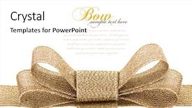  Presentation with white gold - Cool new PPT layouts with gold bow isolated on white backdrop and a white colored foreground