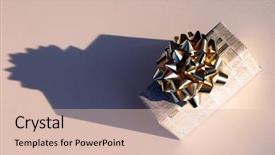  Presentation with gold food white - PPT theme having gold bow on a pinkish background and a  colored foreground