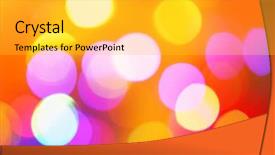  Presentation with colored shining - Beautiful theme featuring gold box - abstract colored blurred shiny background backdrop and a  colored foreground