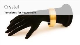  Presentation with white gold - Amazing presentation theme having gold-bracelet-isolated backdrop and a white colored foreground