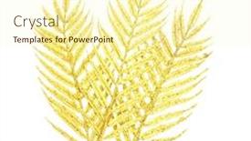  Presentation with ferns - Presentation theme featuring gold-branch-of-a-ferns background and a cream colored foreground