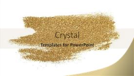 Presentation with gold glitter - Presentation theme enhanced with gold-bronze-glitter-brushstroke-painting background and a  colored foreground