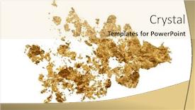  Presentation with gold glitter - Presentation theme consisting of gold-bronze-glitter-brushstroke-painting background and a  colored foreground