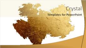  Presentation with gold glitter - PPT theme enhanced with gold-bronze-glitter-brushstroke-painting background and a  colored foreground