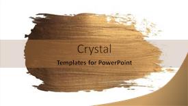  Presentation with gold glitter - PPT theme with gold-bronze-glitter-brushstroke-painting background and a red colored foreground