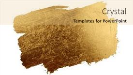  Presentation with gold glitter - PPT theme having gold-bronze-glitter-color-line background and a yellow colored foreground