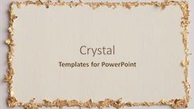  Presentation with gold frame - PPT theme having gold-bronze-glitter-empty-canvas background and a lemonade colored foreground