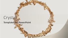  Presentation with gold frame - Presentation theme consisting of gold-bronze-glitter-empty-circle background and a lemonade colored foreground