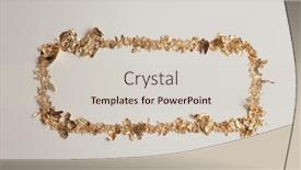  Presentation with gold frame - PPT theme with gold-bronze-glitter-empty-frame background and a soft green colored foreground