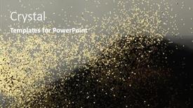  Presentation with sparkle - Beautiful PPT theme featuring gold-bronze-glitter-shine-dots backdrop and a gray colored foreground