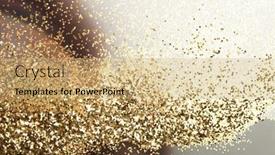  Presentation with gold sparkle - Slide deck with gold-bronze-glitter-shine-dots background and a coral colored foreground