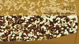  Presentation with gold sparkle glitter - PPT theme with gold-bronze-glitter-shine-dots background and a gold colored foreground